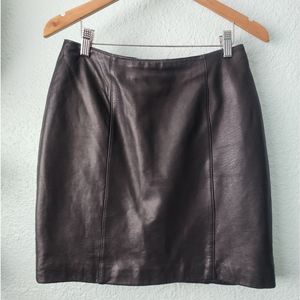 Mixit 100% genuine leather vintage mini skirt